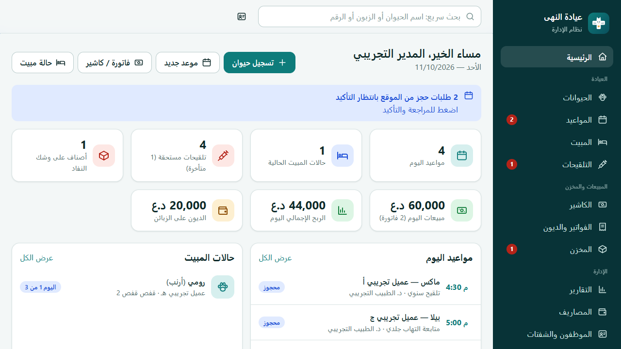 لوحة التحكم